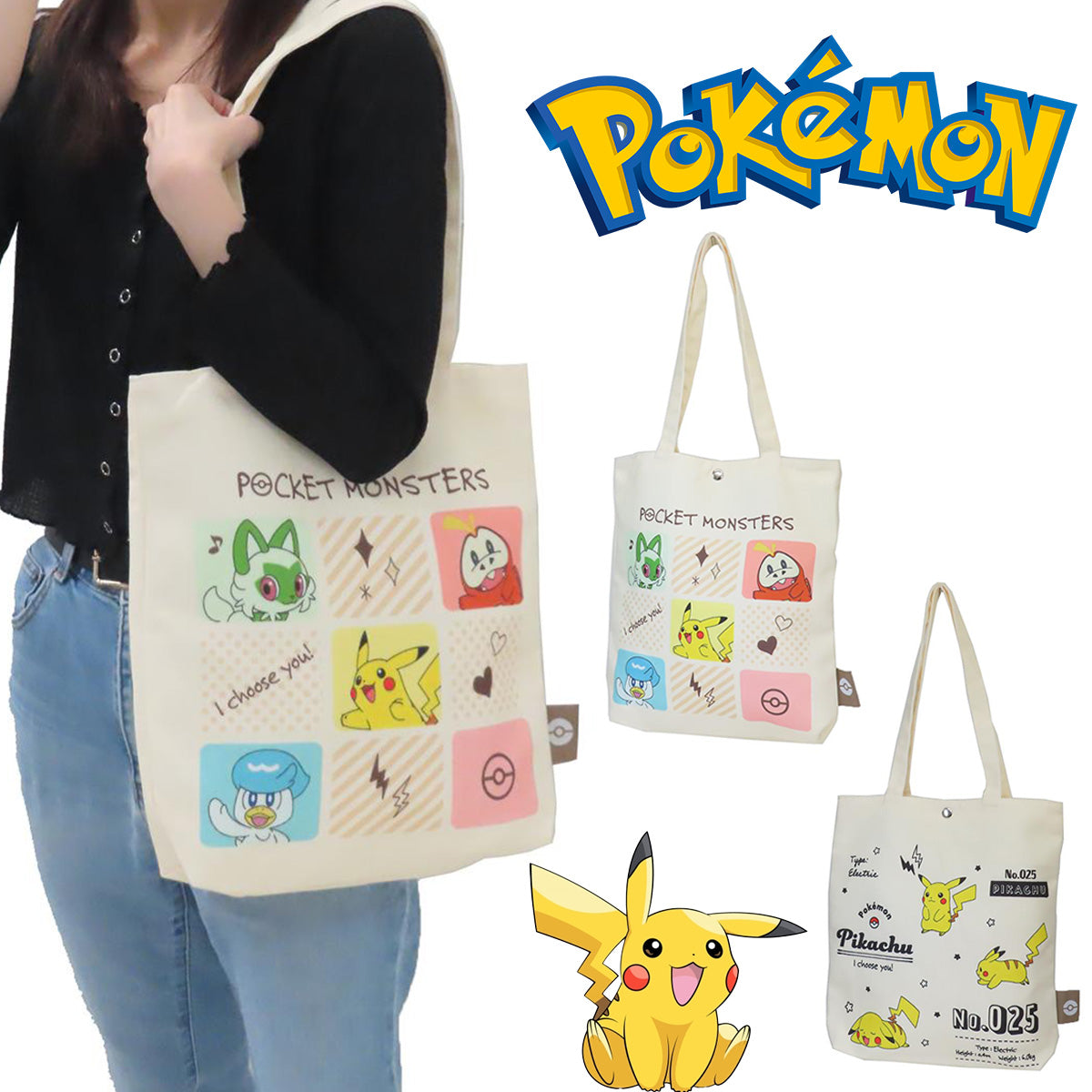 POKEMON© Tote Bag I Choose You (Japan Edition)