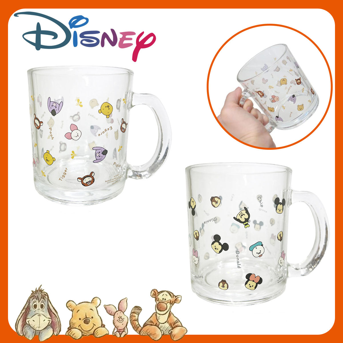 DISNEY© Glass Mug (Japan Edition)