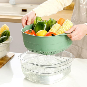 Draining Basket with Basin (Random Color)