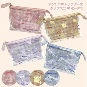 SANRIO© Character Clear + Checkers Pouch (Japan Edition)