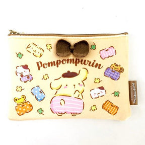 SANRIO© Pompompurin Bow Flat Pouch (Japan Edition)