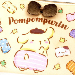 SANRIO© Pompompurin Bow Flat Pouch (Japan Edition)