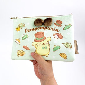 SANRIO© Pompompurin Bow Flat Pouch (Japan Edition)