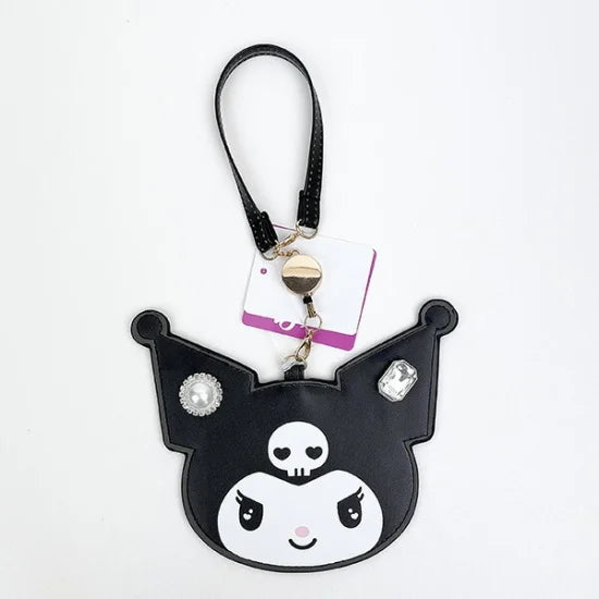 SANRIO© Kuromi Head With Pearl & Diamond ID Case (Japan Edition)