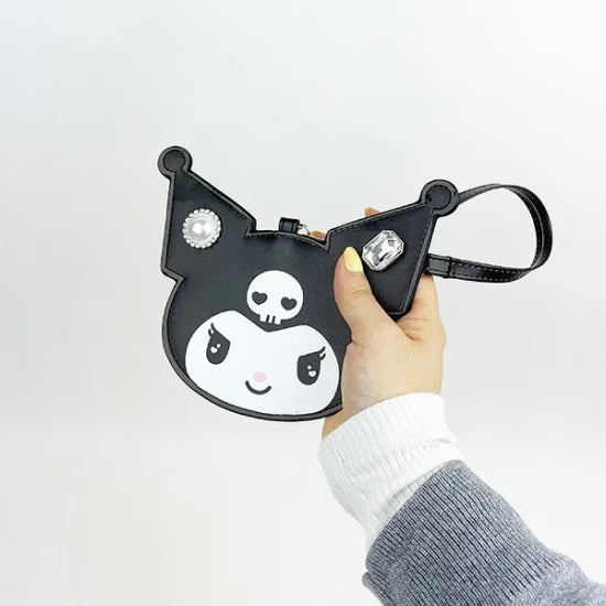 SANRIO© Kuromi Head With Pearl & Diamond ID Case (Japan Edition)