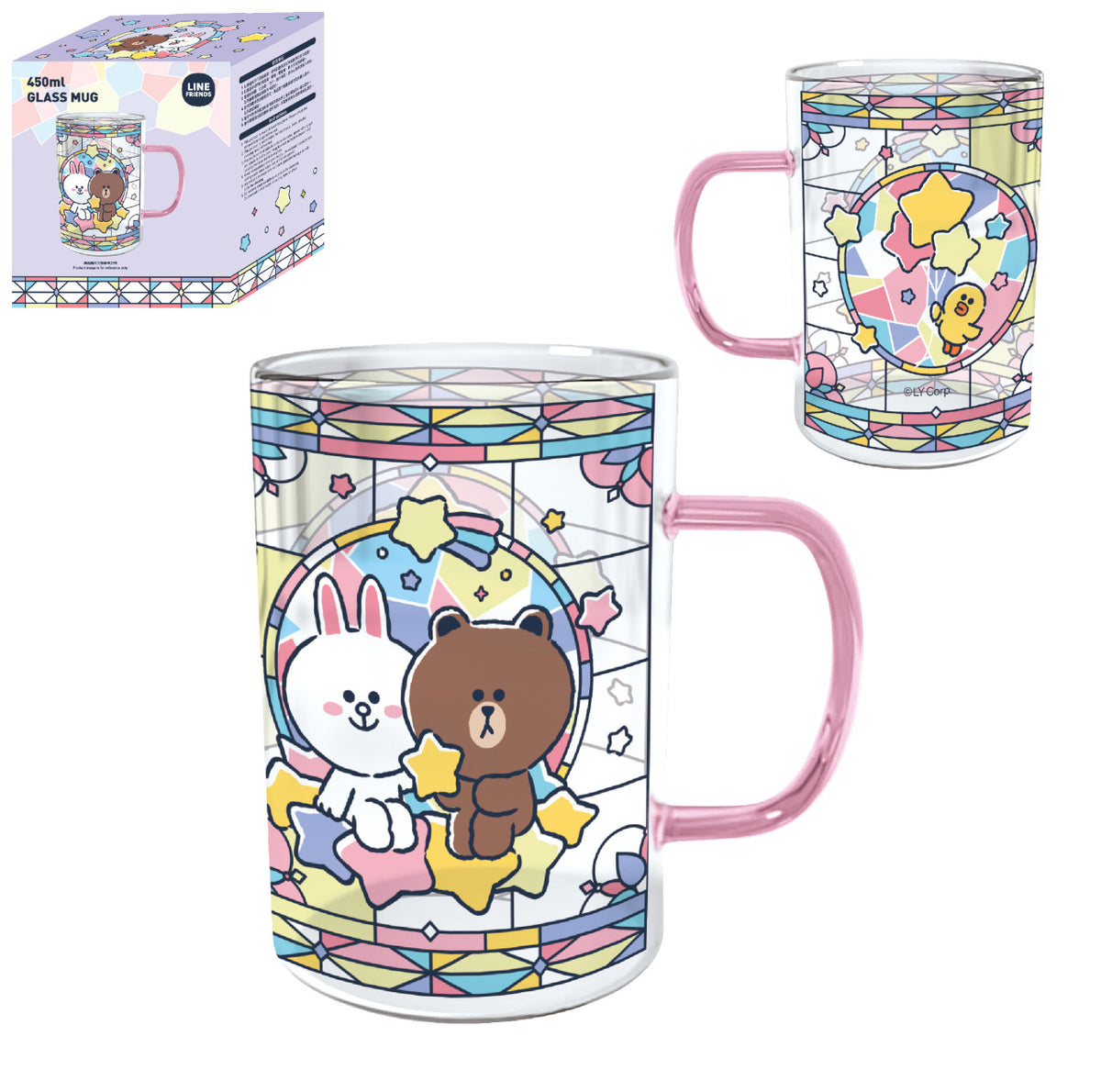 LINE FRIENDS© HK711 Stained Glass Mug