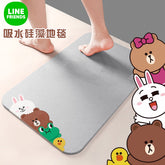 LINE FRIENDS© Bath Mat Diatomaceous 60x39