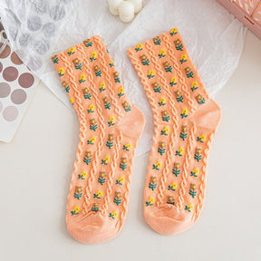 Spring Floral Ankle Socks 5in1 Set