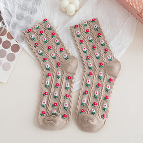 Spring Floral Ankle Socks 5in1 Set