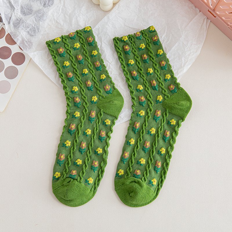 Spring Floral Ankle Socks 5in1 Set