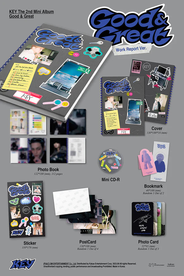 SHINEE: KEY MINI ALBUM VOL. 2 - GOOD & GREAT (WORK REPORT VERSION)