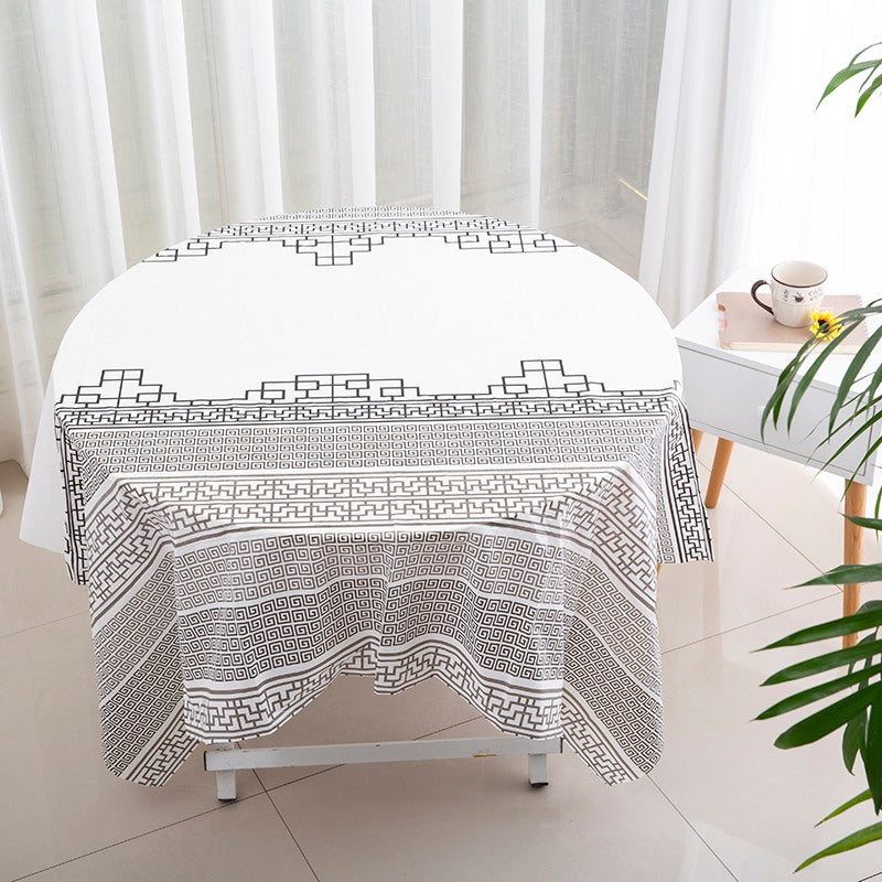 Table Cloth Black/White 200x200 10in1