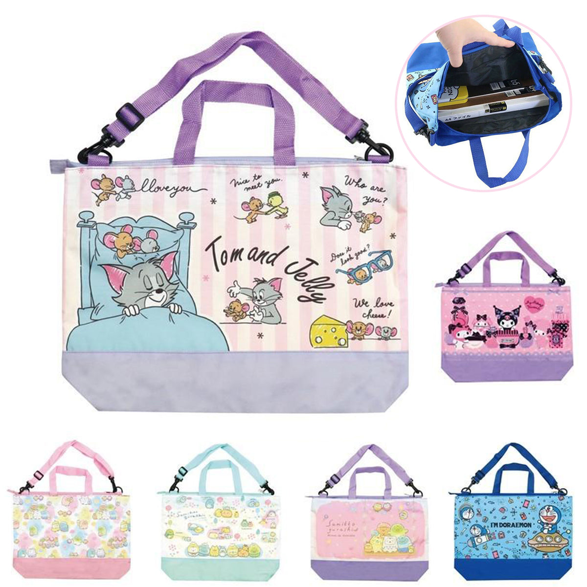 SANRIO©/SUMIKKO GURASHI© /DORAEMON/Tom & Jerry 2-Way Bag (Japan Edition)