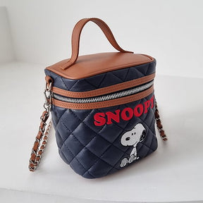 PEANUT SNOOPY© Stitch Bucket Cross Bag Black