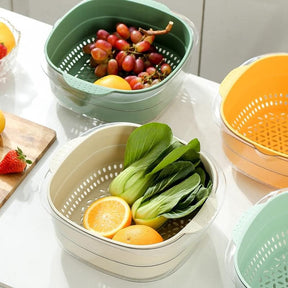 Draining Basket with Basin (Random Color)