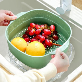 Draining Basket with Basin (Random Color)