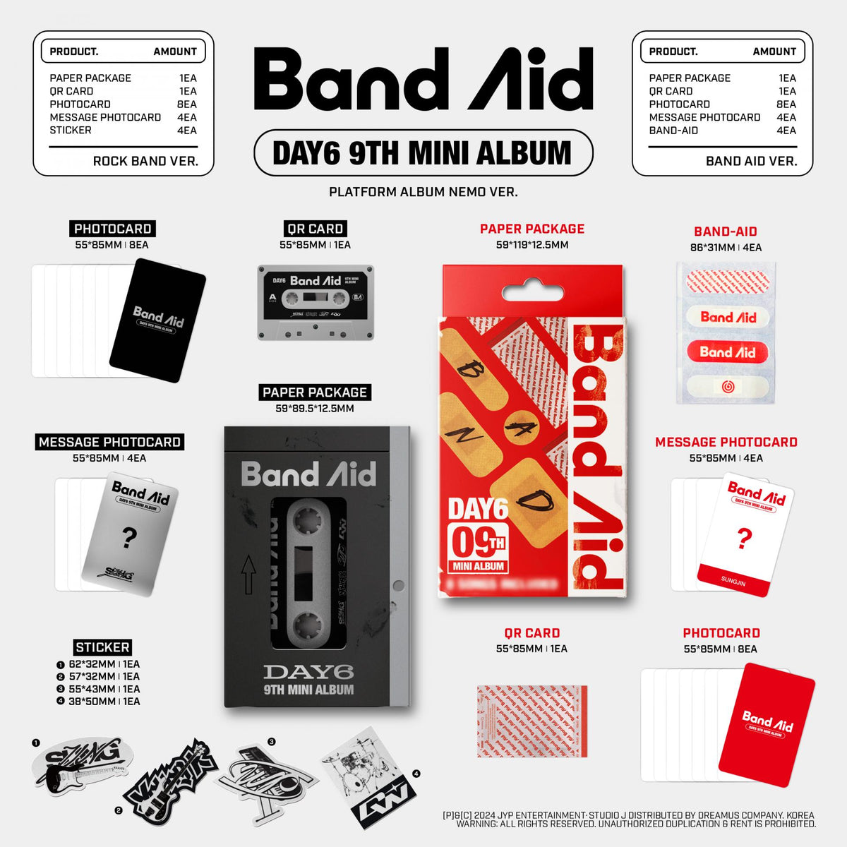 DAY6 9TH MINI ALBUM - BAND AID (PLATFORM VERSION)