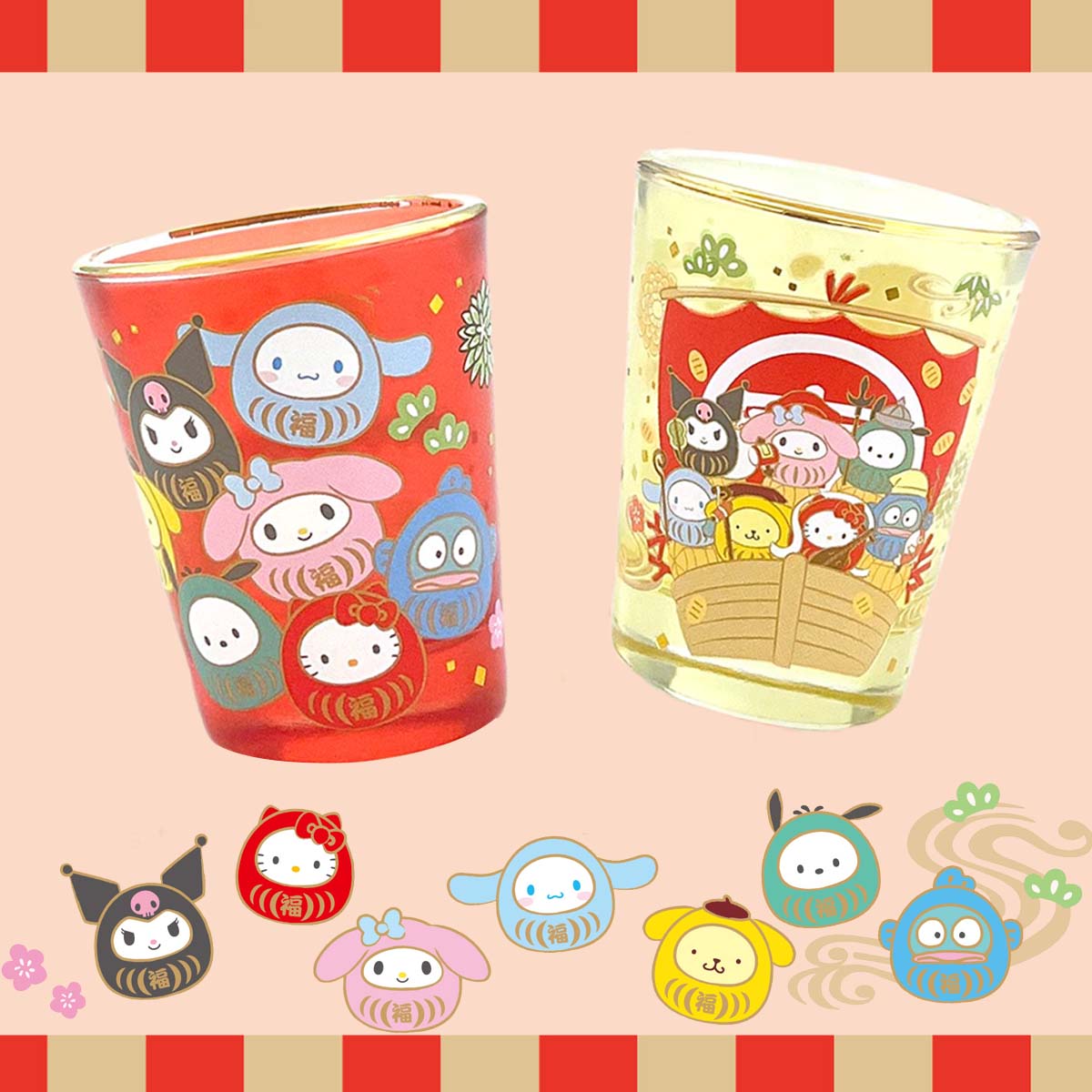 SANRIO© Fukujin Shot Glass (Japan Edition)