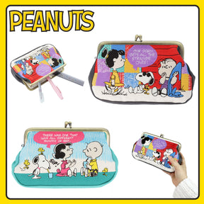 PEANUT SNOOPY© Knob Pouch Embroidered Large