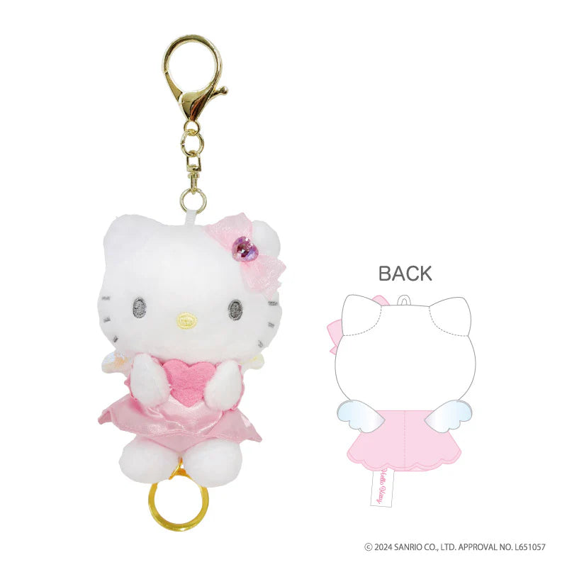 SANRIO© Hello Kitty Angel Plush Key Holder With Reel (Japan Edition)