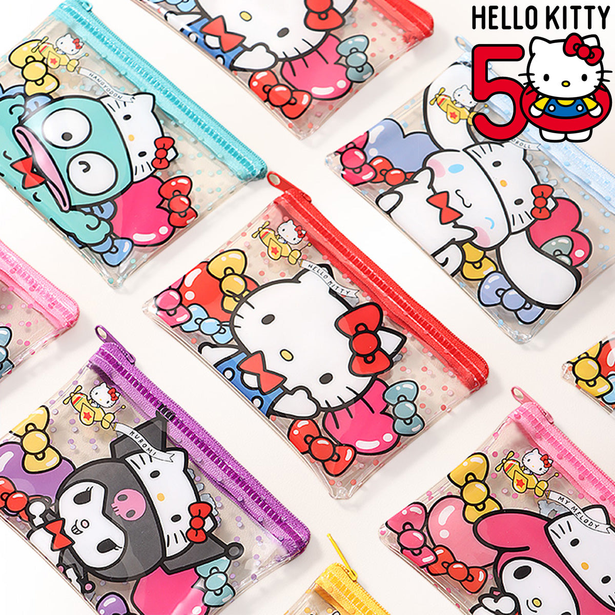 SANRIO© Hello Kitty 50th Anniversary Clear Coin Bag (Japan Edition)