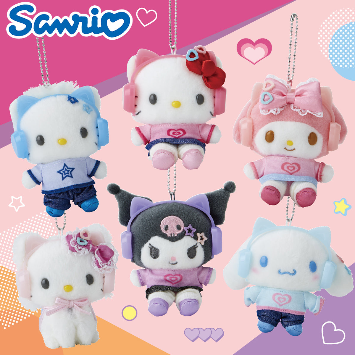 SANRIO© Hanging Plush With Ear Muff (Japan Limited Edition)