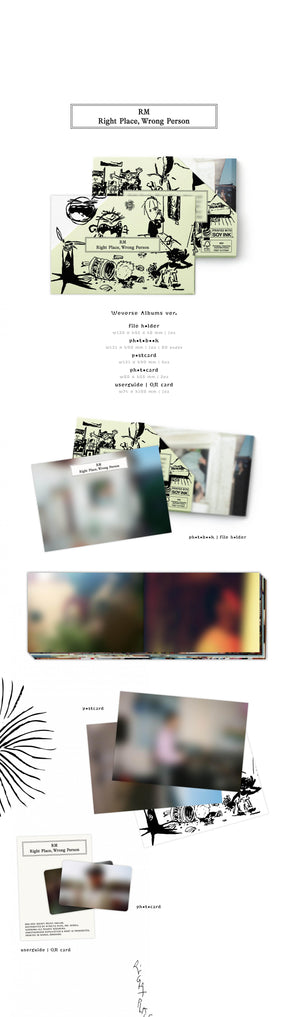 RM 2ND SOLO ALBUM - RIGHT PLACE, WRONG PERSON (WEVERSE ALBUMS VERSION)