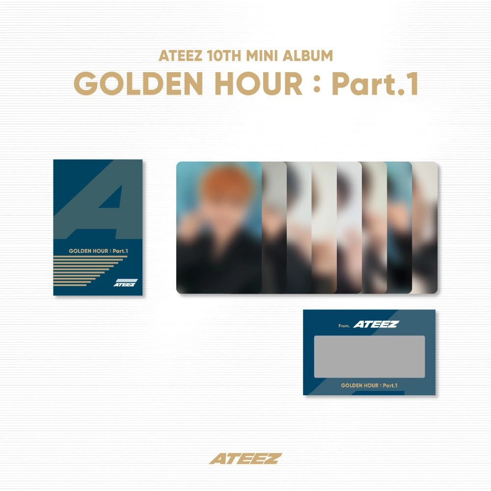 ATEEZ - [GOLDEN HOUR : PART.1] OFFICIAL MERCH MD PHOTO & SCRATCH CARD A SET