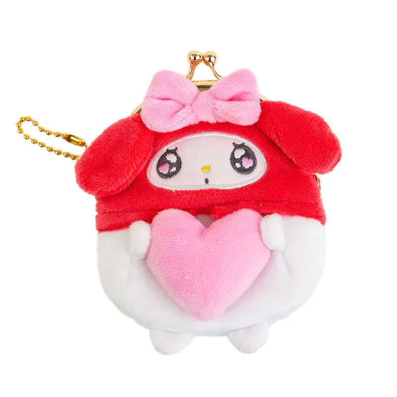 SANRIO© Plush Coin Bag With Heart (Japan Limited Edition)