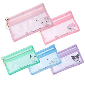 SANRIO© PVC Flat Double-Layer Pencil Case