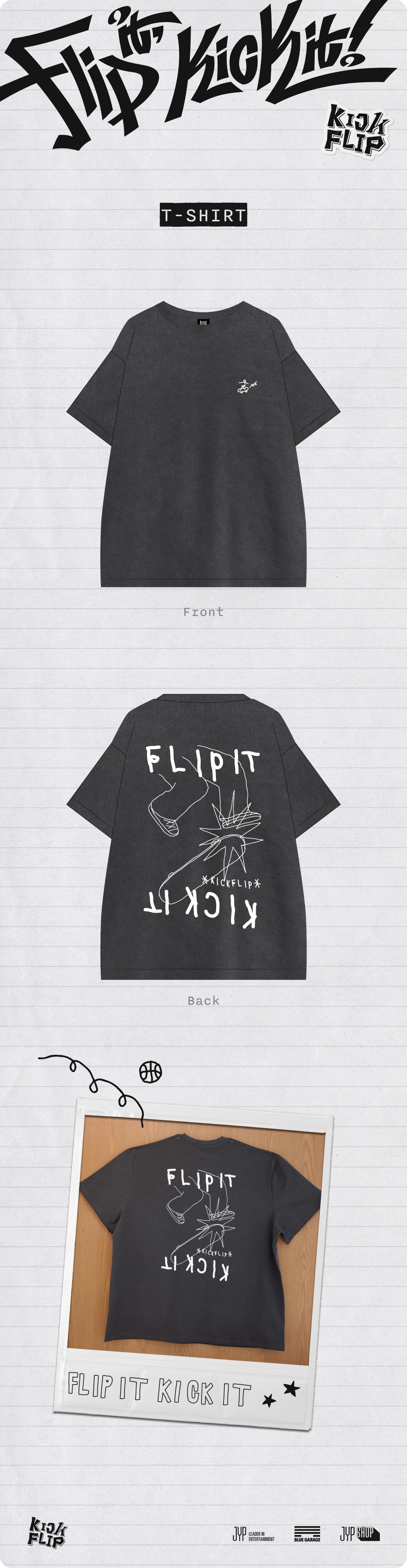 KickFlip - [Flip it, Kick it!] POP-UP STORE MD T-SHIRT