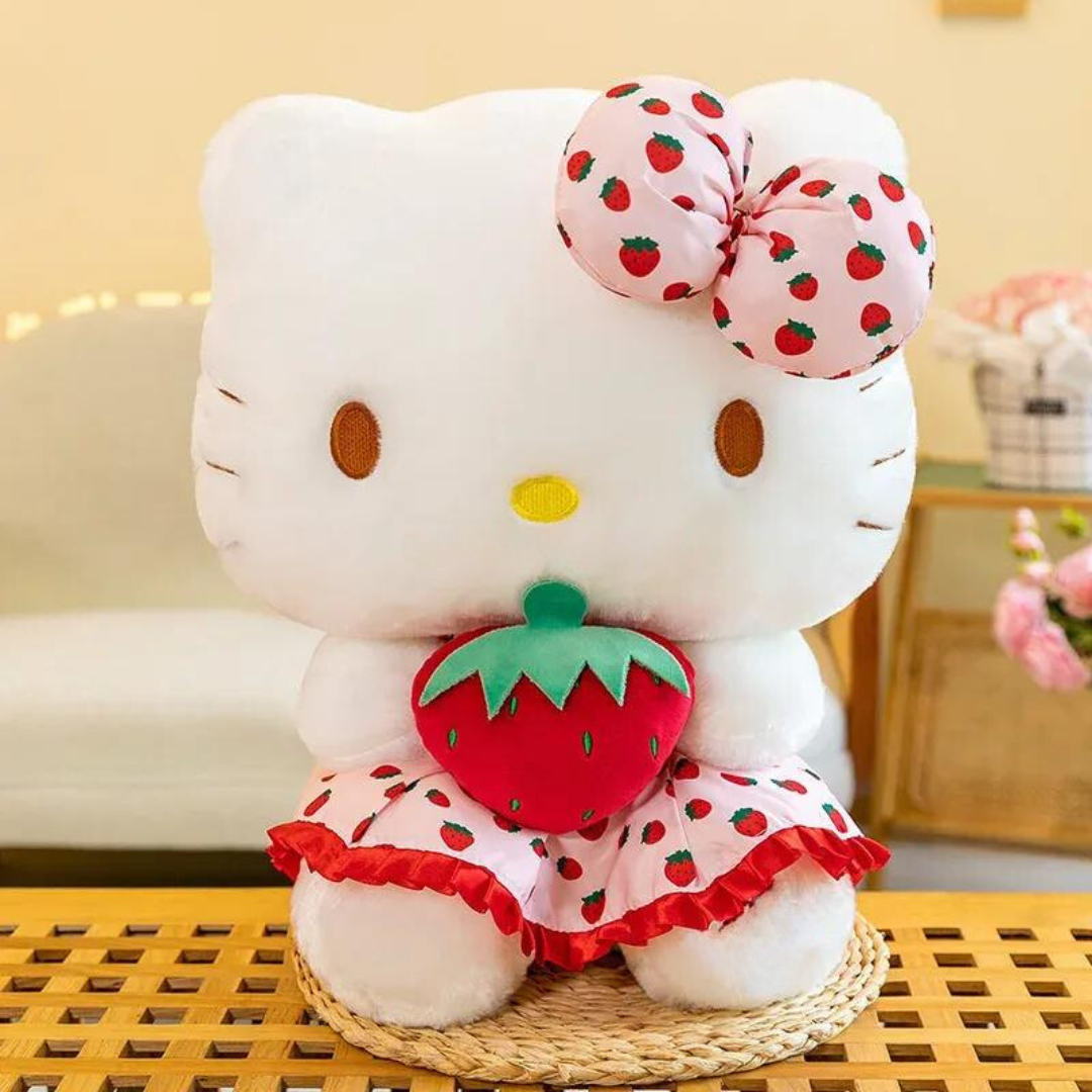 SANRIO Hello Kitty Plush with Strawberry Dress