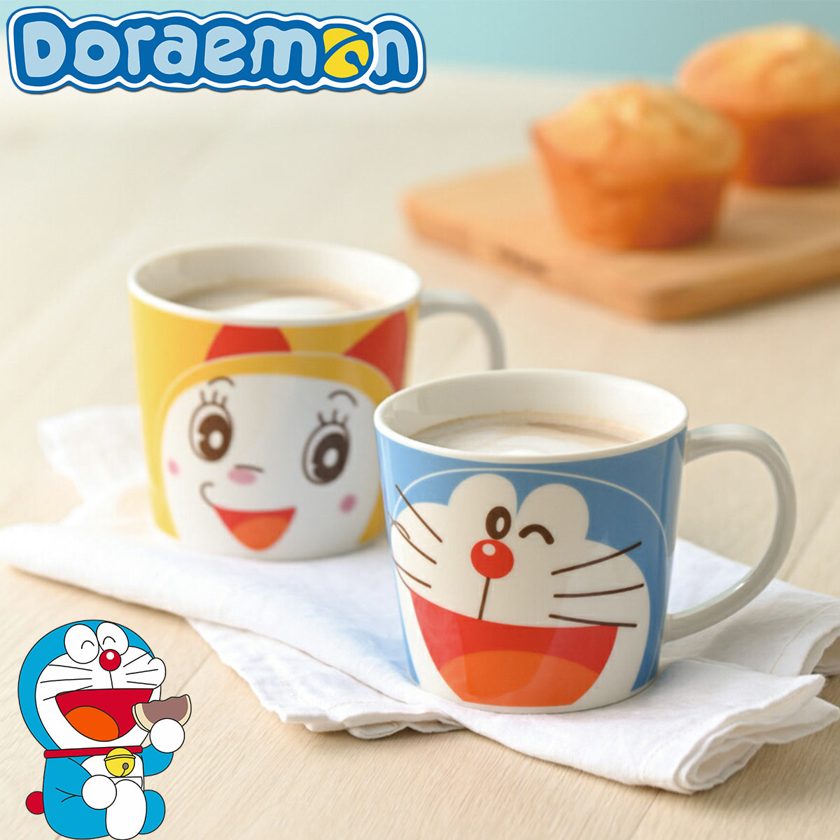 DORAEMON© Mug Pair Doraemon/Dorami Face (Japan Edition)