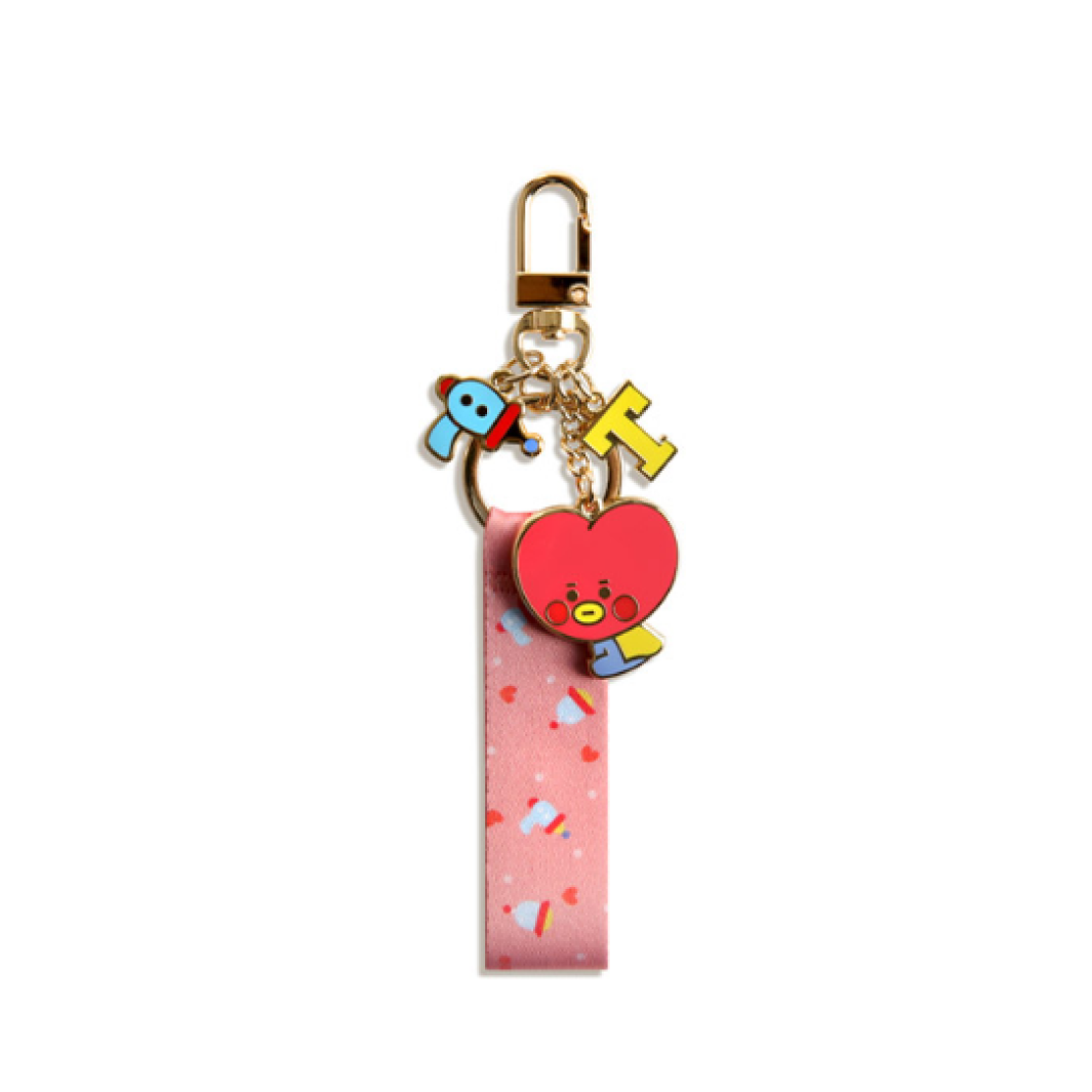 BT21 Metal Tag Key Holder with Strap