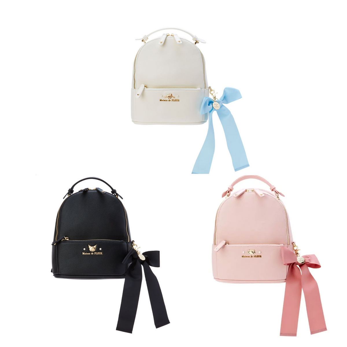 SANRIO Backpack with Bow & Gold Head