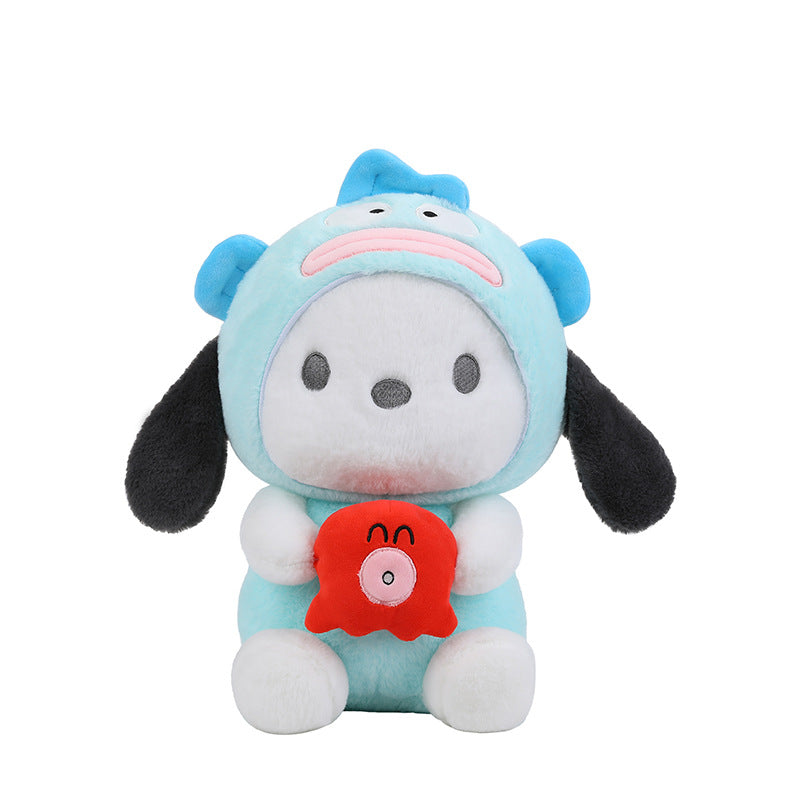 SANRIO Pochacco Plush Dressed In Hangyodon