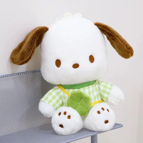 SANRIO Pochacco Authentic Plush Plaid Clover