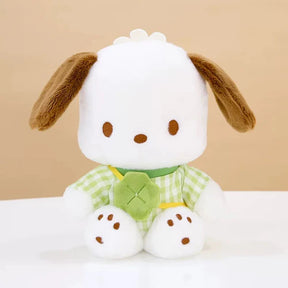 SANRIO Pochacco Authentic Plush Plaid Clover