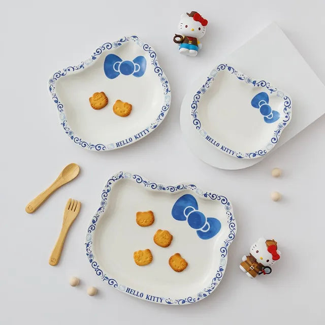 SANRIO© Hello Kitty Plate Cartoon Shape Blue