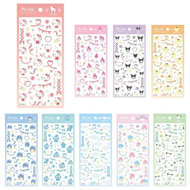 SANRIO© Characters Party Ribbons Pic Too Sticker (Japan Edition)