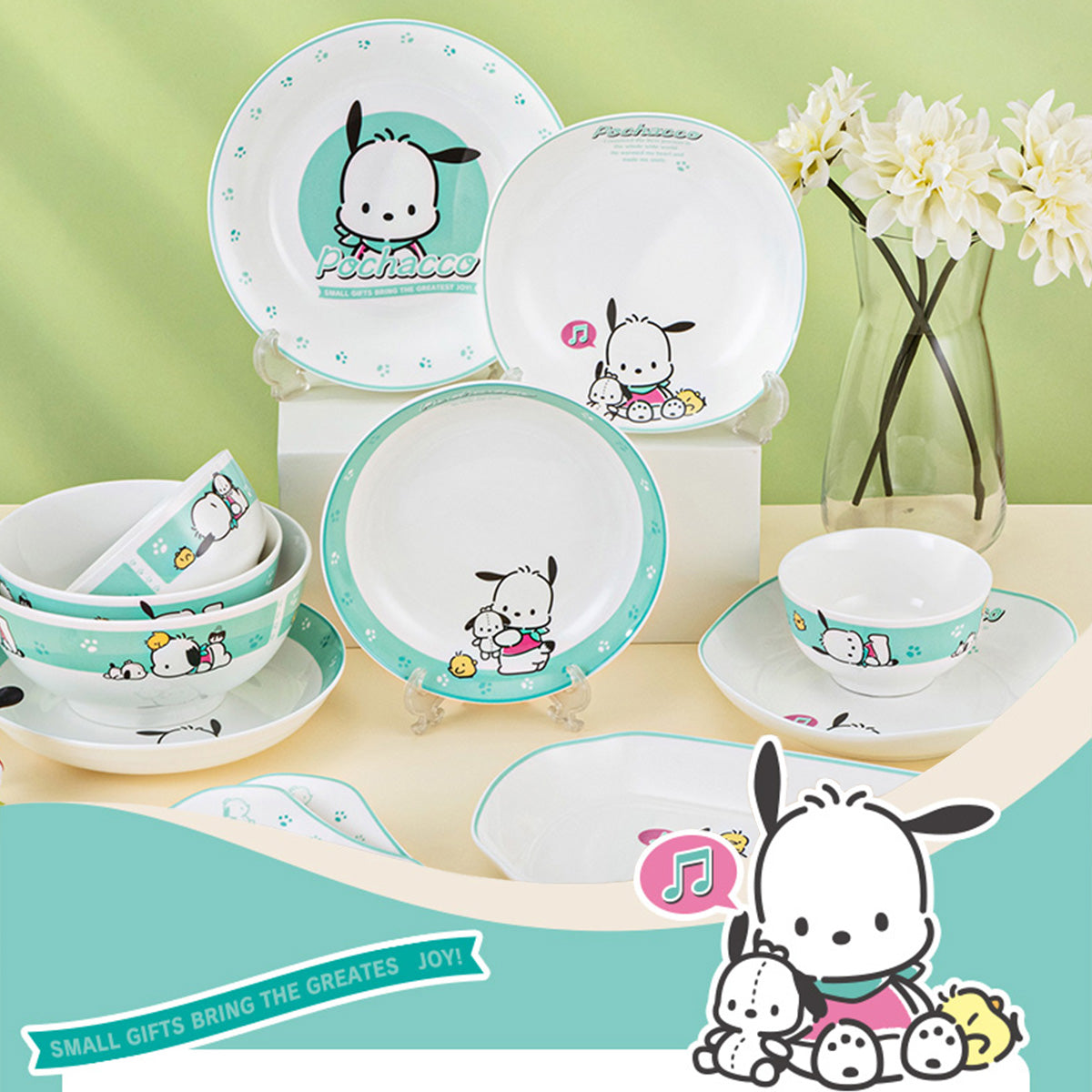 SANRIO© Pochacco Green Paw Tableware