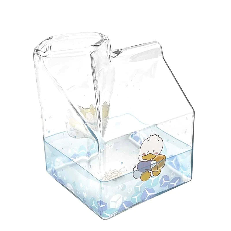 SANRIO© Characters Milk Carton Glass Cup (Thailand Edition)