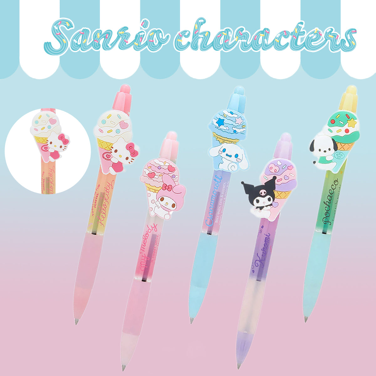 SANRIO© Ballpoint Pen Ice-cream (Japan Limited Edition)