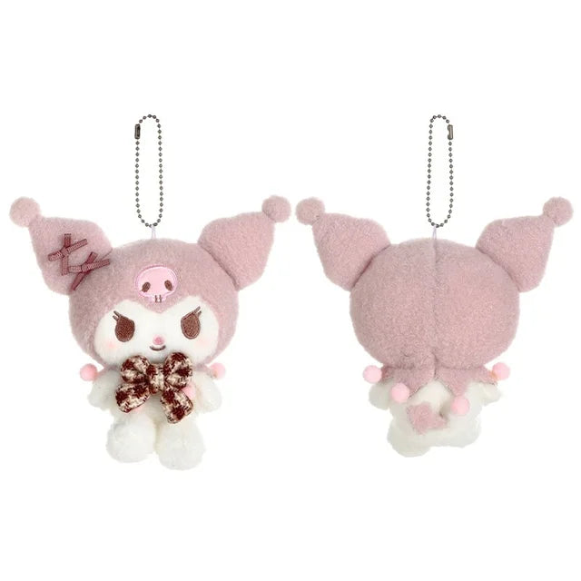 SANRIO Authentic Hanging Plush With Plaid Bow