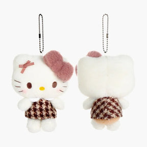 SANRIO Authentic Hanging Plush With Plaid Bow