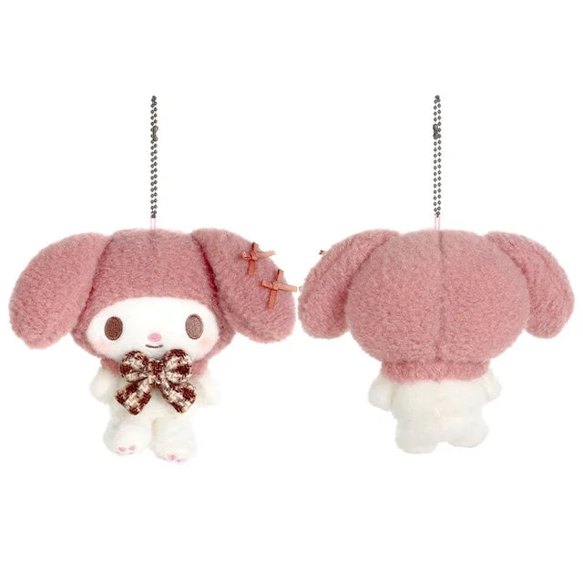 SANRIO Authentic Hanging Plush With Plaid Bow