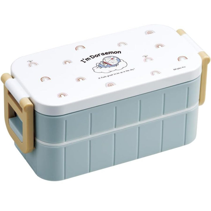 DORAEMON© SKATER 2-Tier Divided Antibacterial Lunch Box 600ml (Japan Edition)