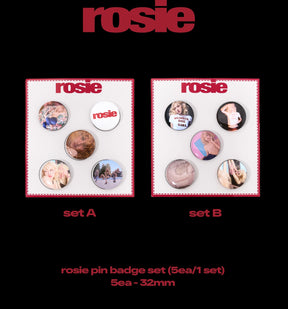 ROSÉ - ROSIE PIN BUTTON SET (RANDOM)