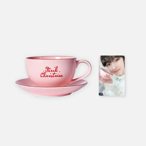 NCT WISH - 2024 PINK CHRISTMAS CUP & SAUCER SET (RANDOM VER)