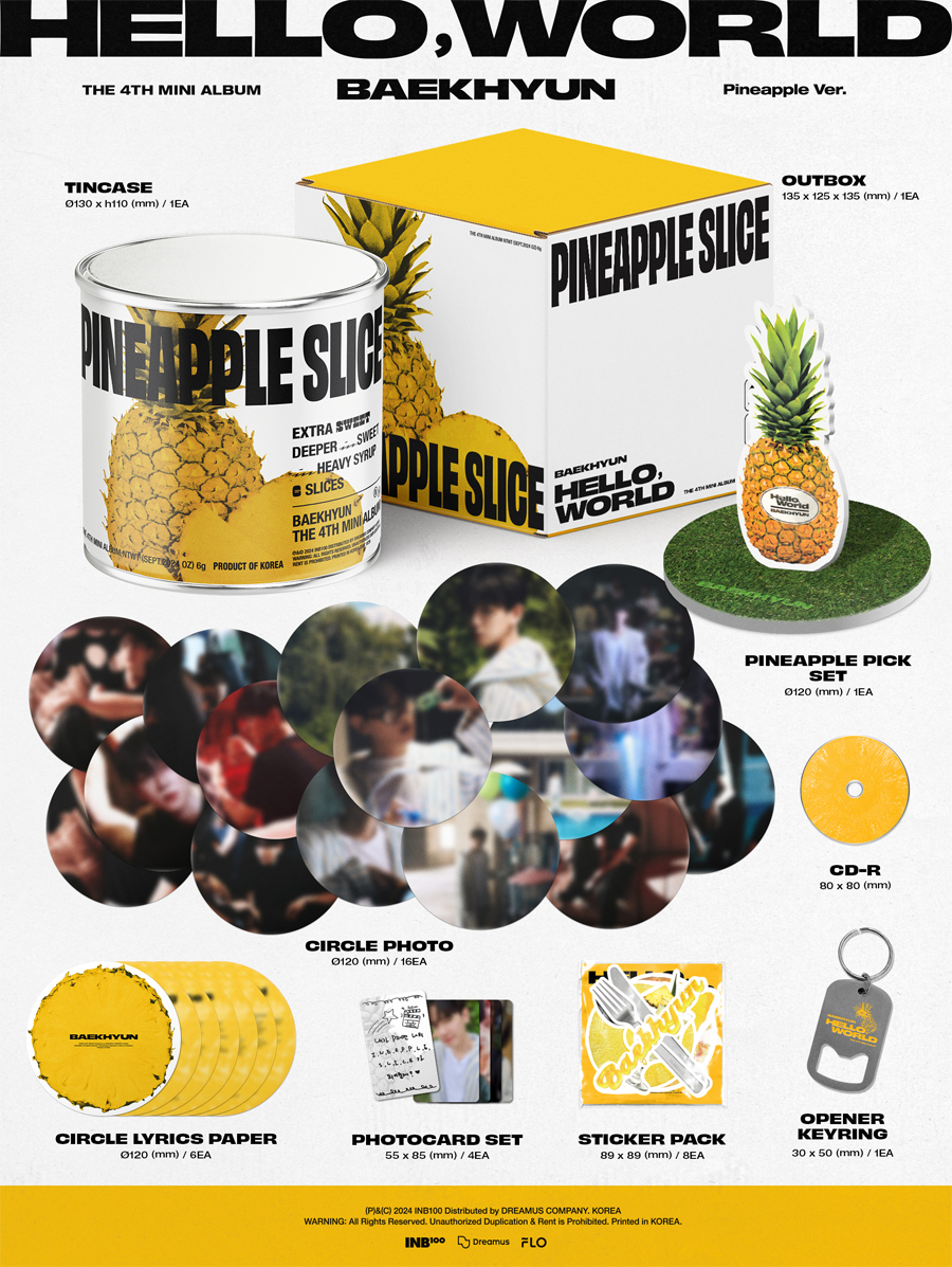 BAEKHYUN 4TH MINI ALBUM - HELLO, WORLD (PINEAPPLE VERSION) (LIMITED)